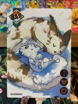 ⚡ NON TCG Chinese Pokemon Elf Eif Origin Collection 3.0 SAR Alolan Vulpix Furret - Image 1