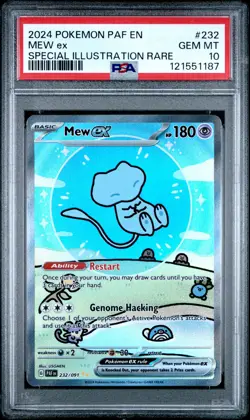 2024 POKEMON PAF EN-PALDEAN FATES SPECIAL ILLUSTRATION RARE #232 MEW EX PSA 10 - Image 1