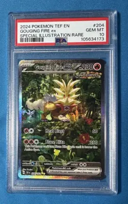 2024 GOUGING FIRE POKEMON TEF EN-TEMPORAL FORCES #204 EX PSA 10 - Image 1