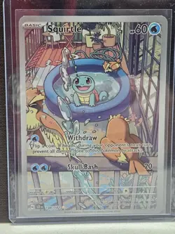Squirtle 148/142 Stellar Crown Illustration Rare Pokemon TCG - Image 1