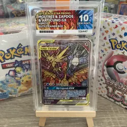 Pokemon TCG Hidden Fates Ace 10 Moltres & Zapdos & Articuno GX SM210 Promo Card - Image 2