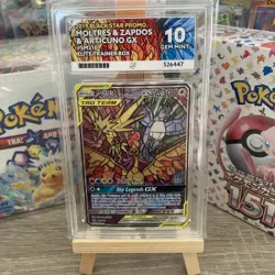 Pokemon TCG Hidden Fates Ace 10 Moltres & Zapdos & Articuno GX SM210 Promo Card - Image 3