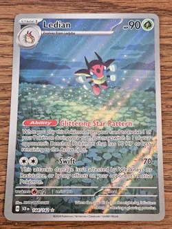 Ledian 144/142 Illustration Rare Stellar Crown Pokemon Card - Image 1