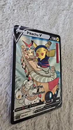 ART CARD ~ Pokemon TCG Pikachu V Victini Mouse Illustration Immersive TEXTURED - Image 5