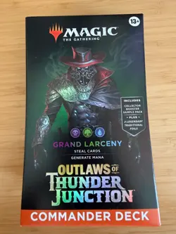 MTG Grand Larceny Commander Deck Outlaws of Thunder Junction Magic The Gathering - Image 1