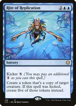1x - Rite of Replication - #128 - Commander 2021 - NM MTG - Image 1
