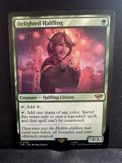 Delighted Halfling - MTG LTR R 0158 Regular NM - Image 1