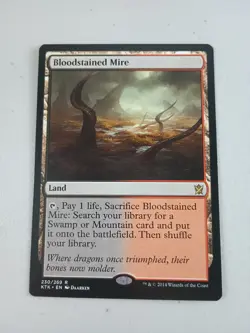 MTG Bloodstained Mire Khans of Tarkir Fetch Land Magic NM - Image 1