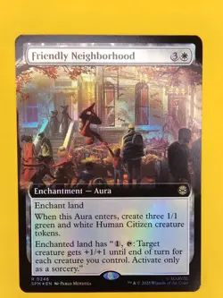 Friendly Neighborhood 0246 (Extended Art) Marvel's Spider-Man Magic MTG FOIL - Image 1