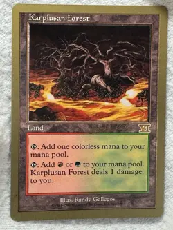 MTG - Karplusan Forest - 2000 Janosch Kuhn World Champ - NM - Free Shipping! - Image 1