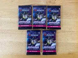 Lot Of 5 Magic The Gathering KAMiGAWA Neon Dynasty Set Booster Packs MTG - Image 1