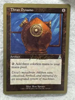 MTG - Thran Dynamo - 2000 Jon Finkel World Champ - NM - Free Shipping! - Image 1