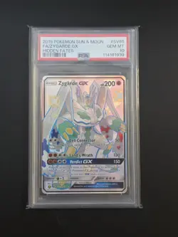 2019 POKEMON SUN & MOON HIDDEN FATES #SV65 FA/ZYGARDE GX PSA 10 - Image 1