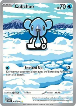 Cubchoo (109/086) Scarlet & Violet: Black Bolt​ - Near Mint Holofoil Pokemon TCG - Image 1