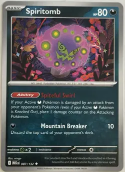 Spiritomb - 087/132 - ME01: Mega Evolution - Uncommon - Pokemon TCG - NM - Image 1