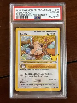 Pokemon Celebrations Cleffa Holo 20/111 Classic Neo Genesis PSA 10 - Image 1