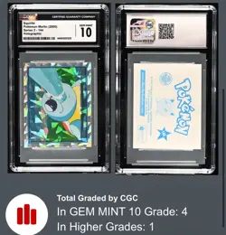 2000 CGC 10 SQUIRTLE ICE Pokemon Merlin Series 2 • LARGE CRACKED ICE • POP 4 - Image 1