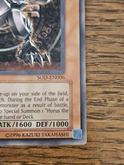 Yugioh Horus The Black Flame Dragon LV4 SOD-EN006 Ultimate Rare LP - Image 5