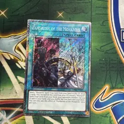 Yugioh! Pantheism of the Monarchs RA04-EN261 Platinum Secret Rare 1st Edition NM - Image 1