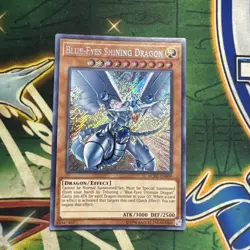 Yugioh! Blue-Eyes Shining Dragon LCKC-EN008 Secret Rare Unlimited NM - Image 1