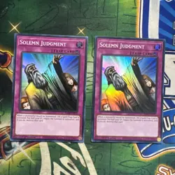 Yugioh! Solemn Judgment RA02-EN075 x2 Super Rare 1st Edition VLP/NM - Image 1