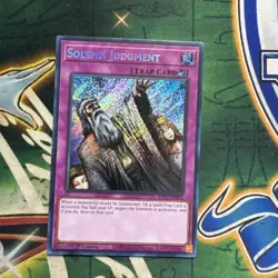 Yugioh! Solemn Judgment RA02-EN075 Secret Rare 1st Edition NM - Image 1