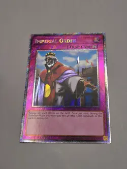 Yugioh! Imperial Order RA03-EN106 Platinum Secret Rare 1st Ed NM - Image 1