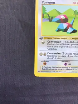 Pokemon Cards: Base Set 1st Edition Uncommon: Porygon 39/102 - Image 5