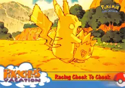 RACING CHEEK TO CHEEK #48 - BLUE LOGO - NON-HOLO - Topps POKEMON CARD - NM/LP - Image 1