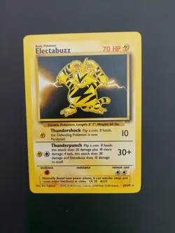Pokemon TCG Electabuzz Base Set Trading Card 20/102 Regular Rare - Image 2