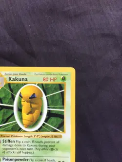 Pokemon Cards: Base Set 1st Edition Uncommon: Kakuna 33/102 - Image 3