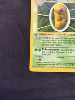 Pokemon Cards: Base Set 1st Edition Uncommon: Kakuna 33/102 - Image 5