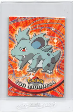 NidoRINA #30 - TOPPS BLACK Logo - TV SERIES 1 - Non-Holo - POKEMON CARD - LP/P - Image 1