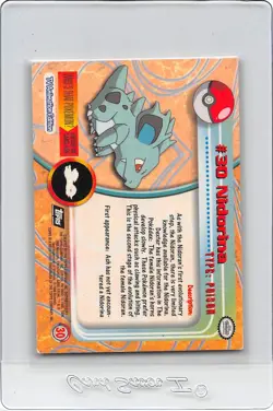 NidoRINA #30 - TOPPS BLACK Logo - TV SERIES 1 - Non-Holo - POKEMON CARD - LP/P - Image 2