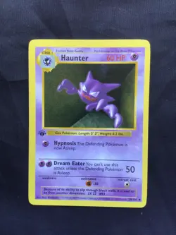 Pokemon Cards: Base Set 1st Edition Uncommon: Haunter 29/102 - Image 1