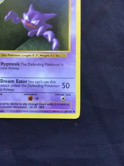 Pokemon Cards: Base Set 1st Edition Uncommon: Haunter 29/102 - Image 4