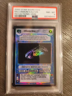 Star Wars CCG SWCCG Foil Millennium Falcon PSA 8 Reflections I 1 Rare Card - Image 1