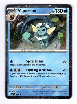 Vaporeon - 168 Scarlet & Violet Promo Cards #168 (2023) Promo Holo NM Pokemon - Image 1