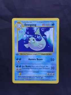 Pokemon Cards: Base Set 1st Edition Uncommon: Dewgong 25/102 - Image 1