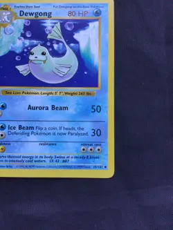 Pokemon Cards: Base Set 1st Edition Uncommon: Dewgong 25/102 - Image 4
