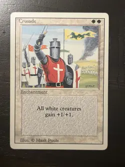 MTG Crusade Revised Edition Regular Rare - BANNED card Heavy Play - Image 1