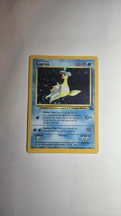 Lapras 10/62 Fossil Holo Pokemon Card - Ungraded - Image 1