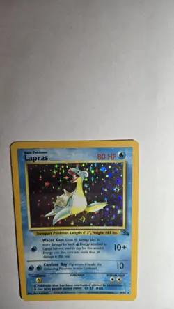 Lapras 10/62 Fossil Holo Pokemon Card - Ungraded - Image 5
