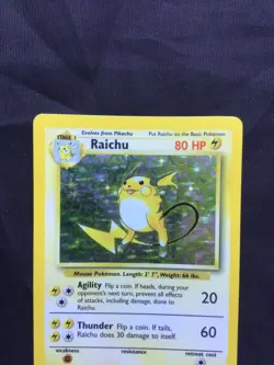 Pokemon Cards: Base Set Rare Holo: Raichu 14/102 - Image 2