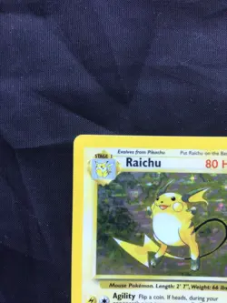 Pokemon Cards: Base Set Rare Holo: Raichu 14/102 - Image 3
