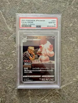 Psa 10 Alcremie 201/184 CHR Full Art S8b VMAX Climax Japanese Pokemon Card - Image 1