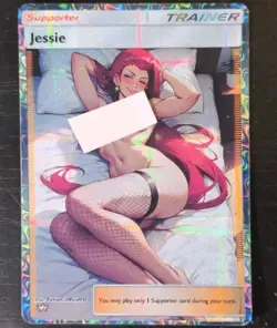 Pokemon Jessie Trainer Story Anime Waifu Foil Card - Image 1