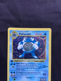 Pokemon Cards: Base Set 1st Edition Rare Holo: Poliwrath 13/102 - Image 2