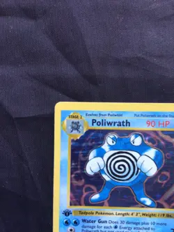 Pokemon Cards: Base Set 1st Edition Rare Holo: Poliwrath 13/102 - Image 3
