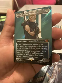 Cloud, Midgar Mercenary (Borderless) (Surge Foil) Final Fantasy Foil - Image 3